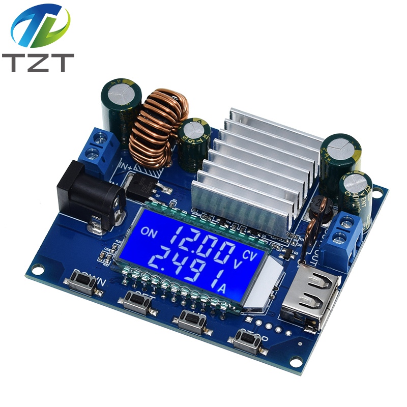 TZT SK35L DC 0.6-30V 4A 35W 5V 6V 9V 12V 24V Boost/Buck CC CV Regulated Adjustable DC Power supply Module laboratory power supply