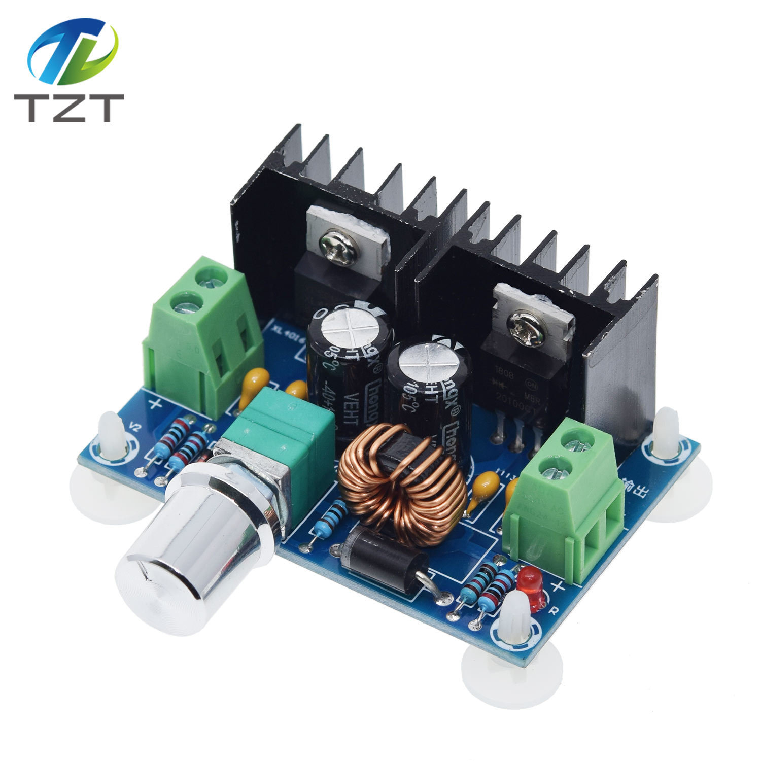 TZT XH-M401 DC-DC Step Down Buck Converter Power Supply Module XL4016E1 PWM Adjustable 4-40V To 1.25-36V Step Down Board 8A 200W