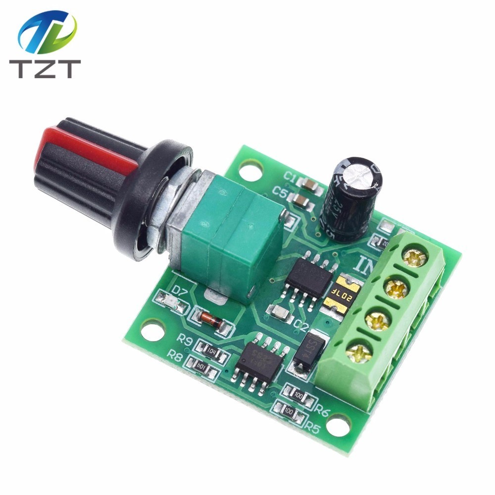 TZT New DC 1.8V 3V 5V 6V 12V 2A PWM Motor Speed Controller Low Voltage Motor Speed Controller PWM 0~100% Adjustable Drive Module