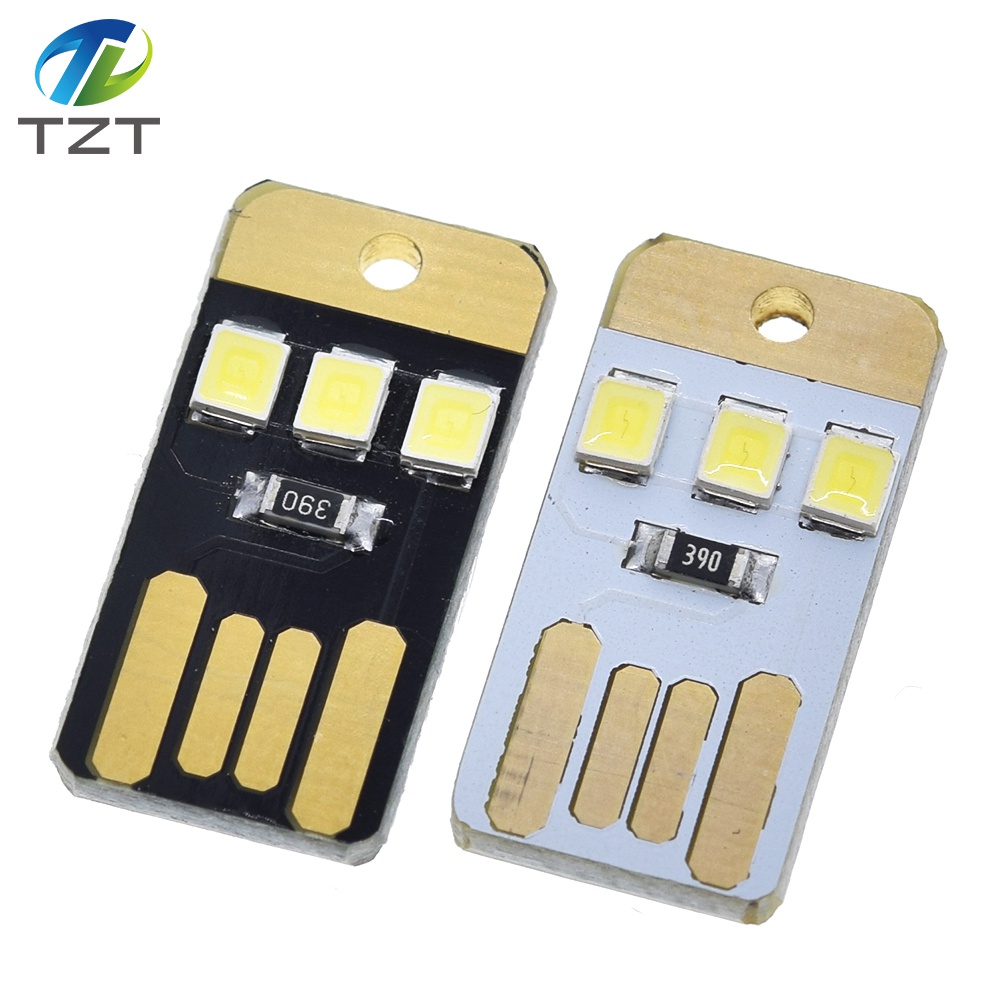 TZT 1/5PCS Mini super bright USB keyboard light notebook computer mobile power supply chip LED Nightlight