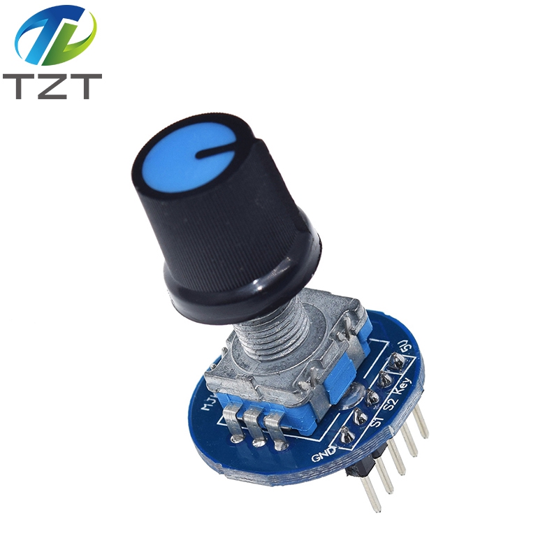 TZT Rotary Encoder Module for Arduino Brick Sensor Development Round Audio Rotating Potentiometer Knob Cap EC11