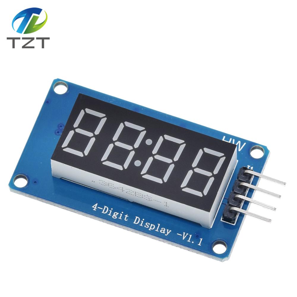TZT TM1637 LED Display Module For Arduino 7 Segment 4 Bits 0.36Inch Clock RED Anode Digital Tube Four Serial Driver Board Pack
