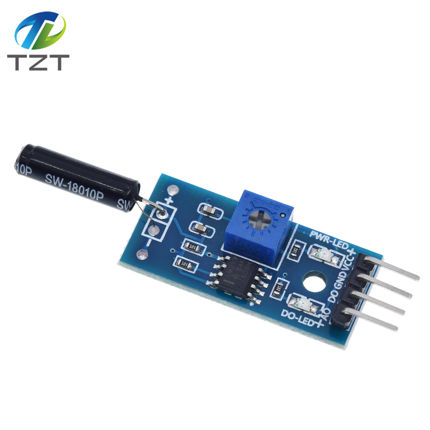 TZT Vibration Sensor Module Normally Opened Type SW18010P Vibration switch alarm sensor module for Arduino