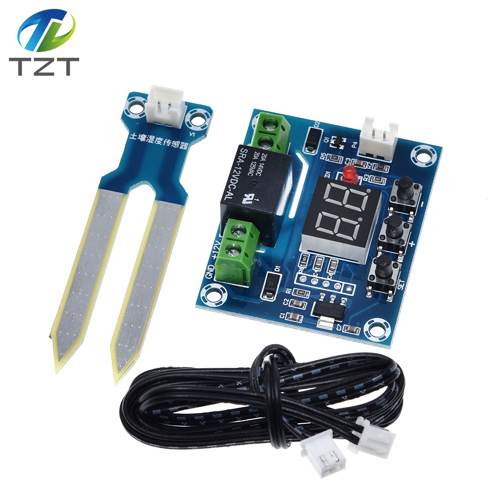 XH-M214 Humidity Controller Soil Sensor Module 20-99%RH Automatic Control Irrigation Computer System Red Digital Display Module