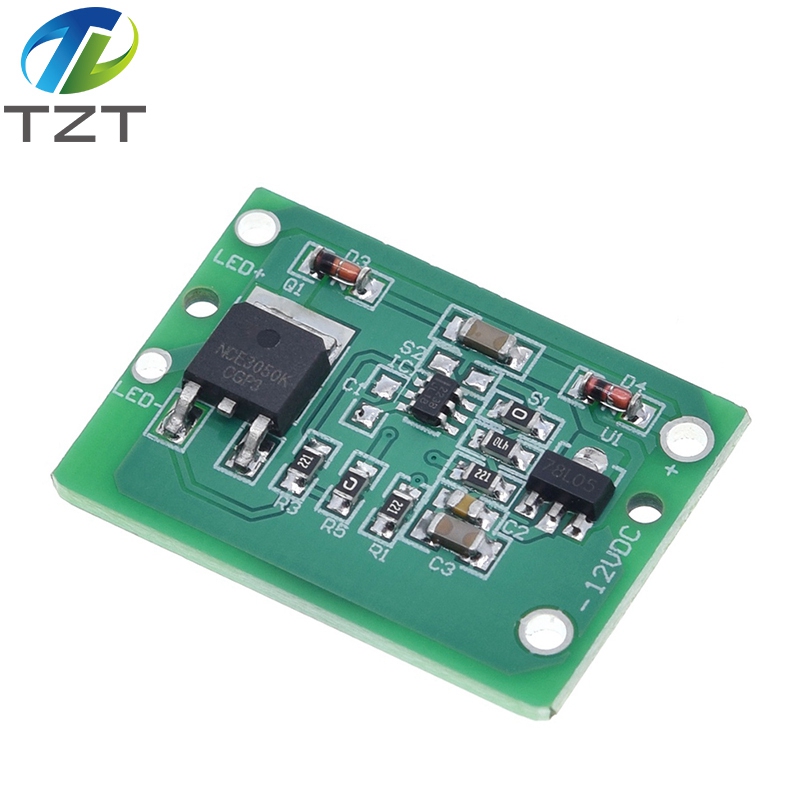 TZT 12V Capacitive Touch Switch Sensor Module Push Button Touching Key Module Jog Latch With Relay DC 6-20V 3A