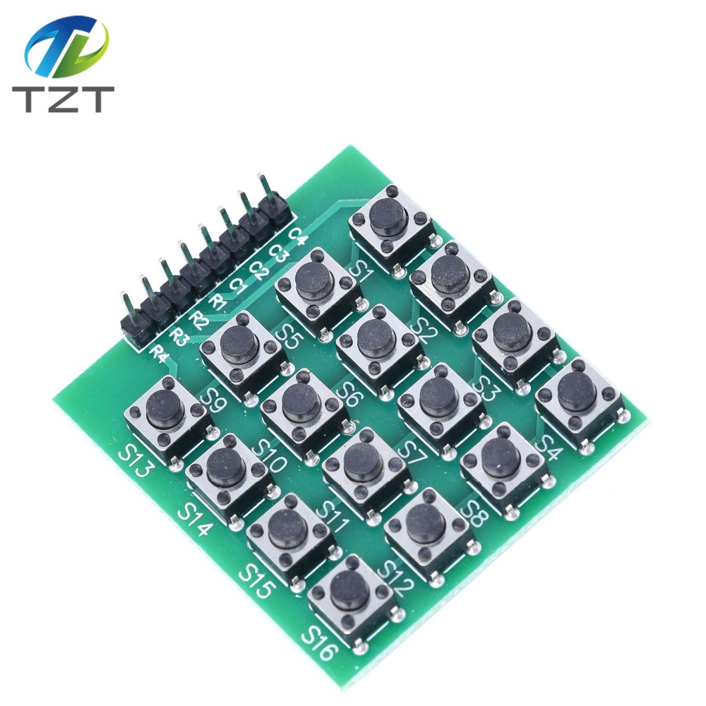 TZT 4x4 Matrix 16 Keypad Keyboard Module 16 Button Mcu for Arduino