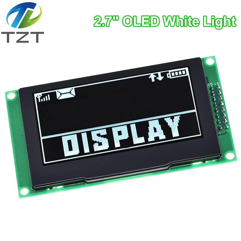 TZT 2.7 Inch OLED Display Module Resolution 128*64P SSD1322 16Pin SPI PM Material SPI 16 Levels Of Gray For Arduino