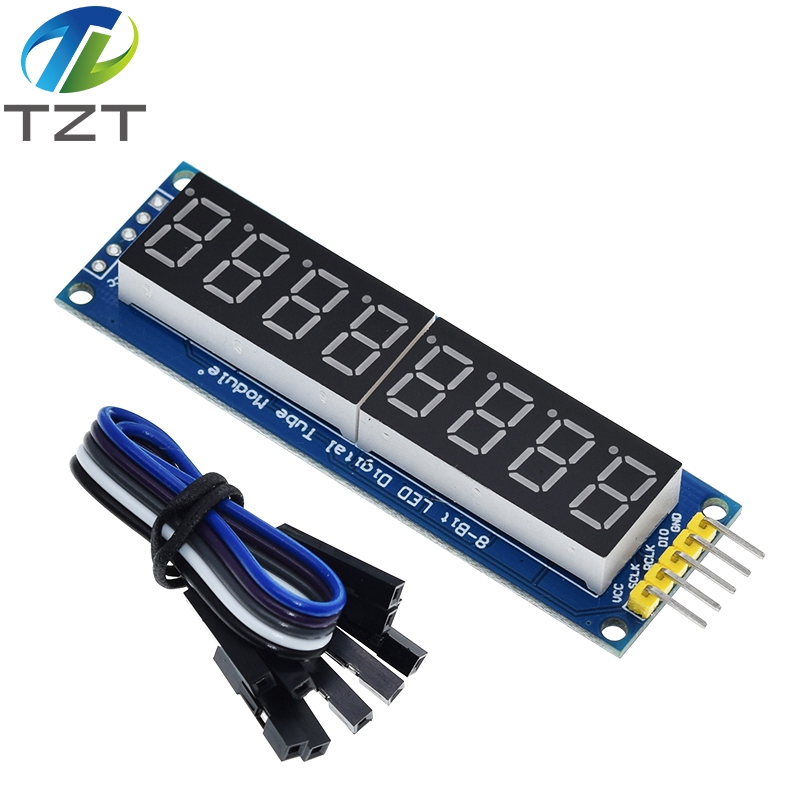 TZT 74HC595 CWG 8-Digit 8 Bits 8bit Digital Tube Display Control Module Red Three IO for Arduino 595 Driver
