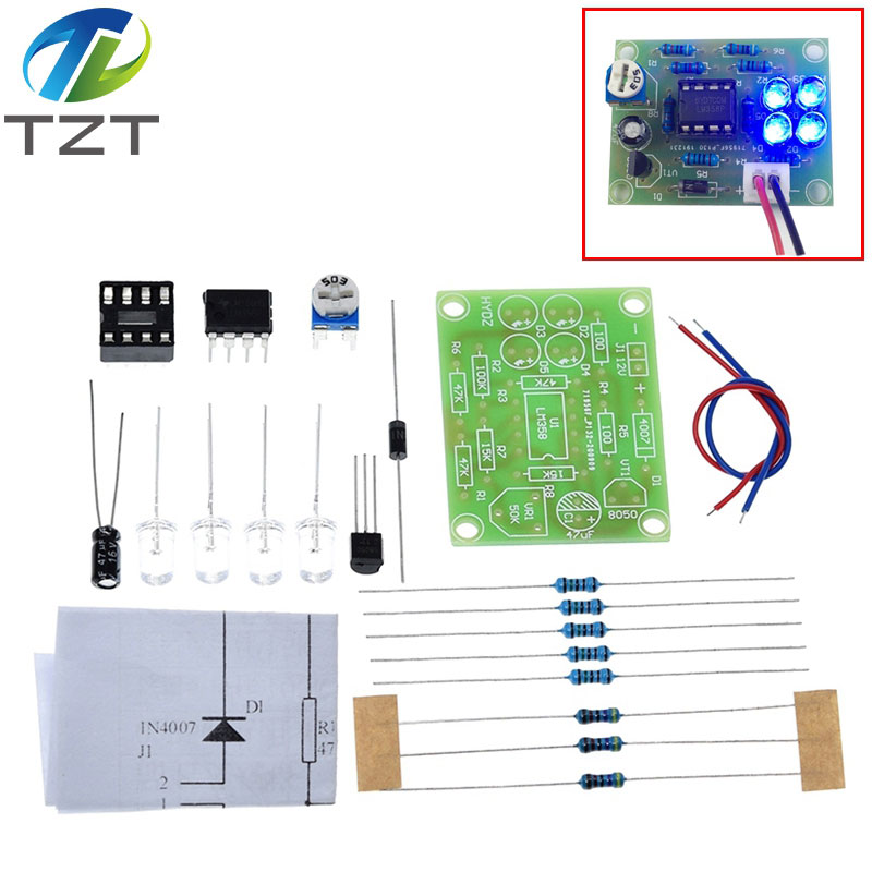 TZT LM358 LED Breathing Light Kit Electronic Production Suite Electronic Kits DIY Parts Breath Light DIY Kit PCB laboratory