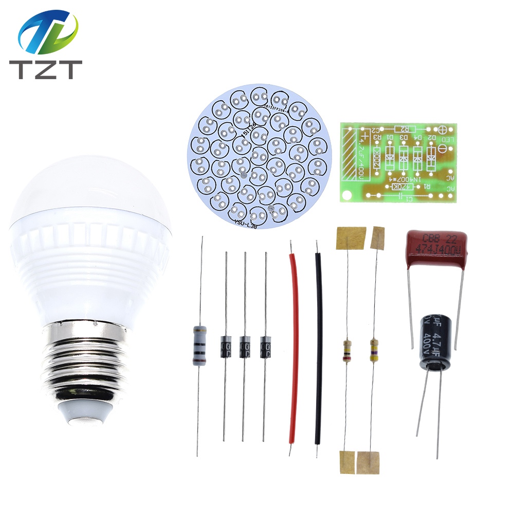 TZT AC 85V-277V Mini Energy-Saving 2.4W 38 LED Lamps DIY Kit for Camping out in the wild BBQ , Do not include the led