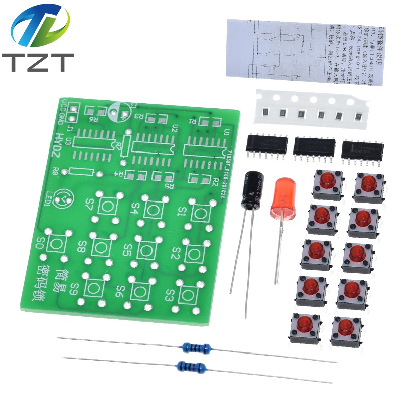 TZT Multi-purpose simple electronic password lock kit electronic DIY kit Hobbyist, electronics lab Students