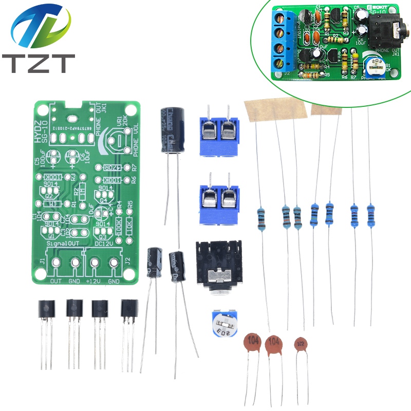 TZT White Noise Signal Generator DIY Kit Electronic Kit 2-Channel Output for Burn-in Test Therapy on Insomnia Noise Generator