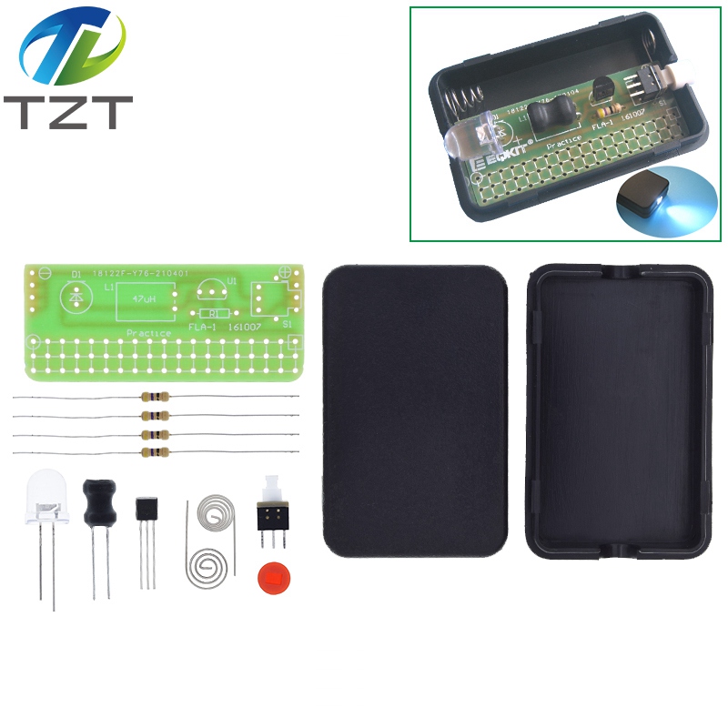 TZT FLA-1 1.5V Simple Flashlight DIY Kit Integrated Circuit Board Soldering Practice Suite Electronic Components Welding Training