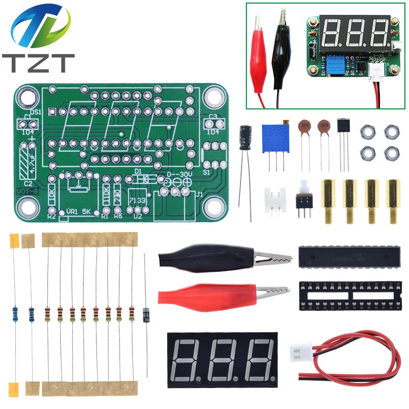 TZT 1 Set DC 3.5 ~ 25V  VOT-8  DIY Voltmeter Kit Voltage Meter DIY Electronic Production Suite