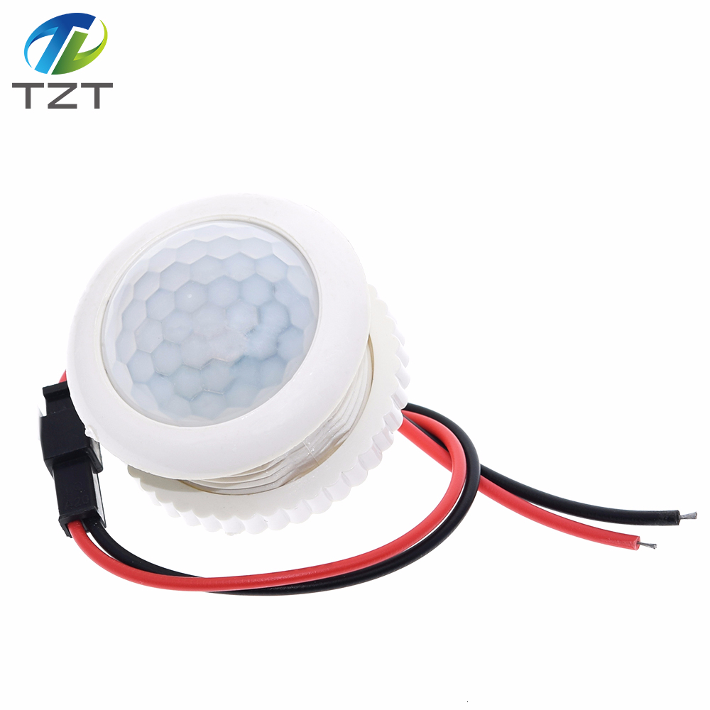 TZT 220V 50HZ PIR IR Infrared Human Induction Lamp Switch Light Control Ceiling Light Motion Sensor On Off 3-6m Top