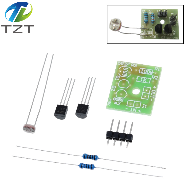 TZT DIY Kit Light Control Sensor Switch Suite Photosensitive Induction Switch Kits DIY Electronic Trainning Integrated Circuit Suite