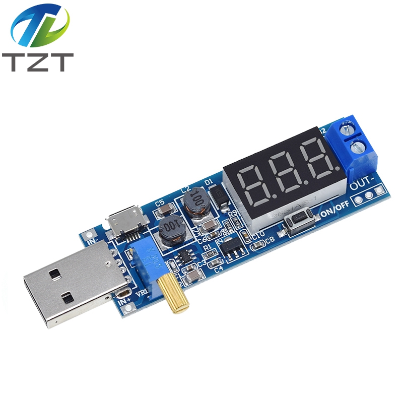 Boost Buck Converter USB Step UP / Down Power Supply Module DC-DC 5V to 3.3V / 12V Adjustable Output DC 1.2V-24V