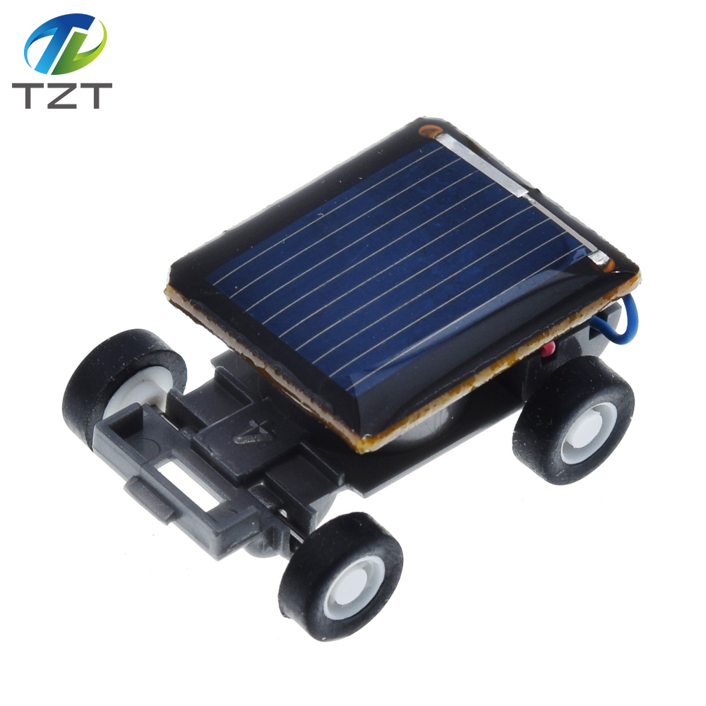 TZT Solar Toys For Kids Smallest Solar Power Mini Toy Car Racer Educational Solar Powered Toy ABS Dropshipping 2019