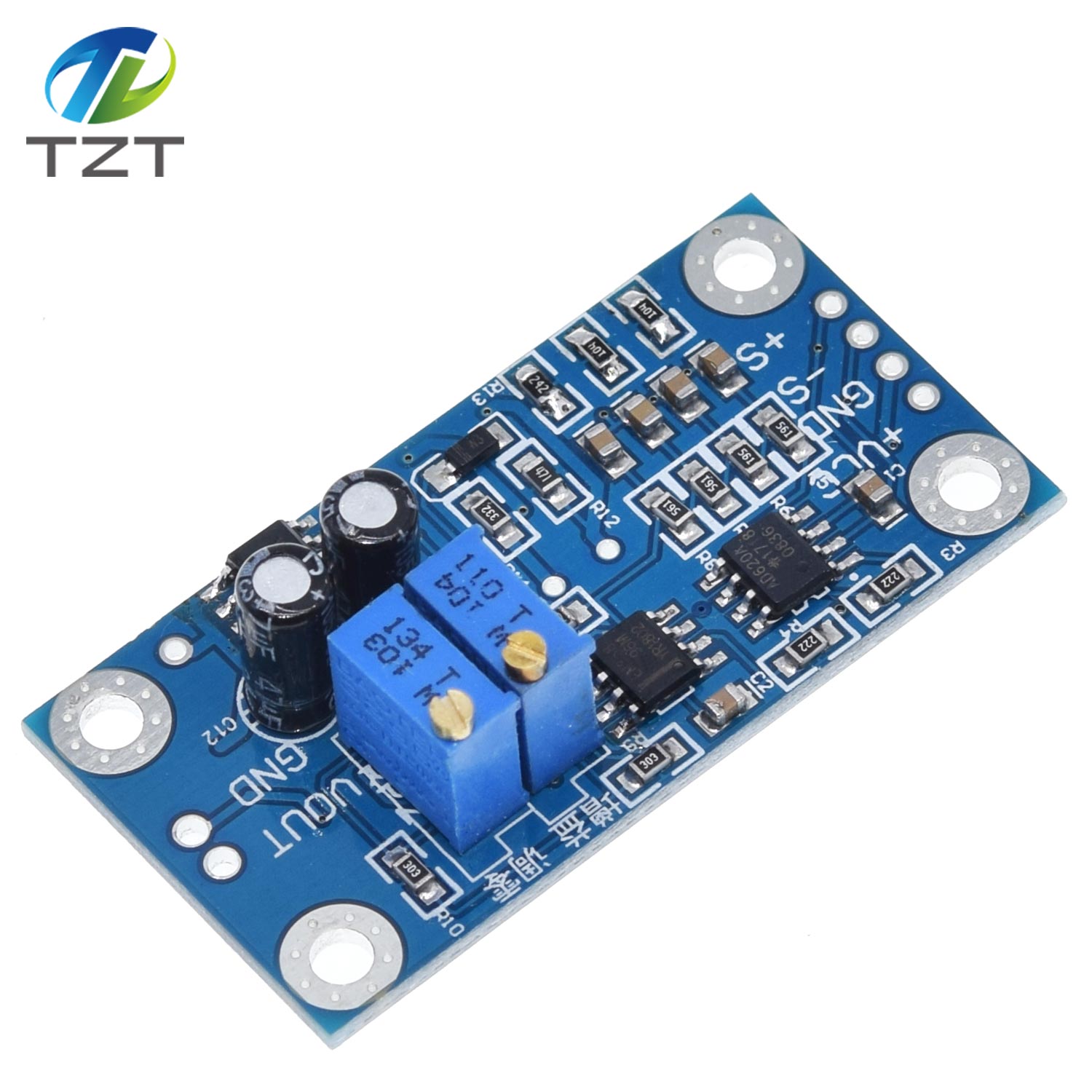 TZT AD620 Microvolt MV Voltage Amplifier Signal Instrumentation Module Board 3-12VDC New Arrival