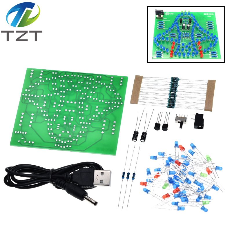 TZT Laboratory Swing bells Wobbly Windbell Fun Electronic DIY Kit Wring 95 LEDs Wind bell 5V 9V