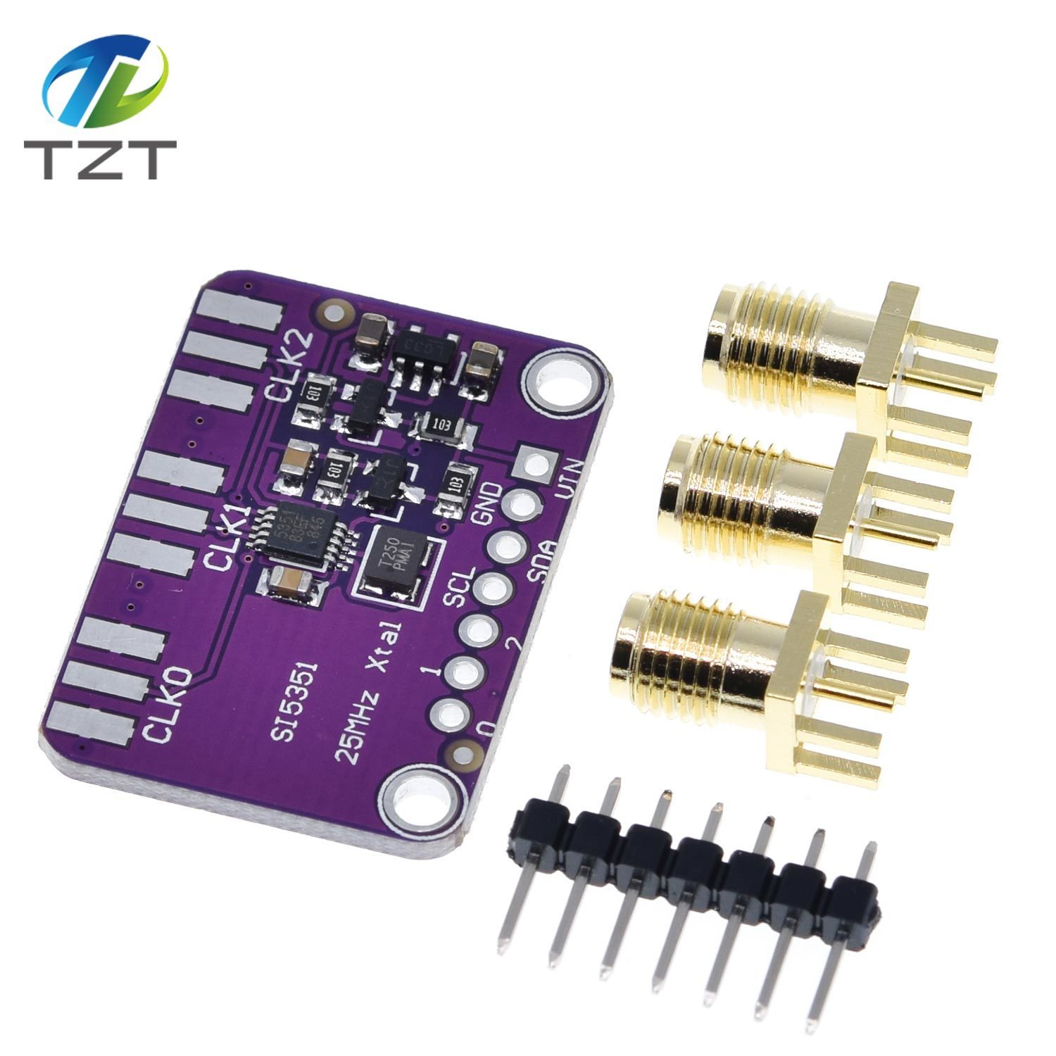 TZT DC 3V-5V CJMCU-5351 Si5351A Si5351 I2C Clock Generator Breakout Board Module Signal Generator Clock 8KHz-160MHz For Arduino