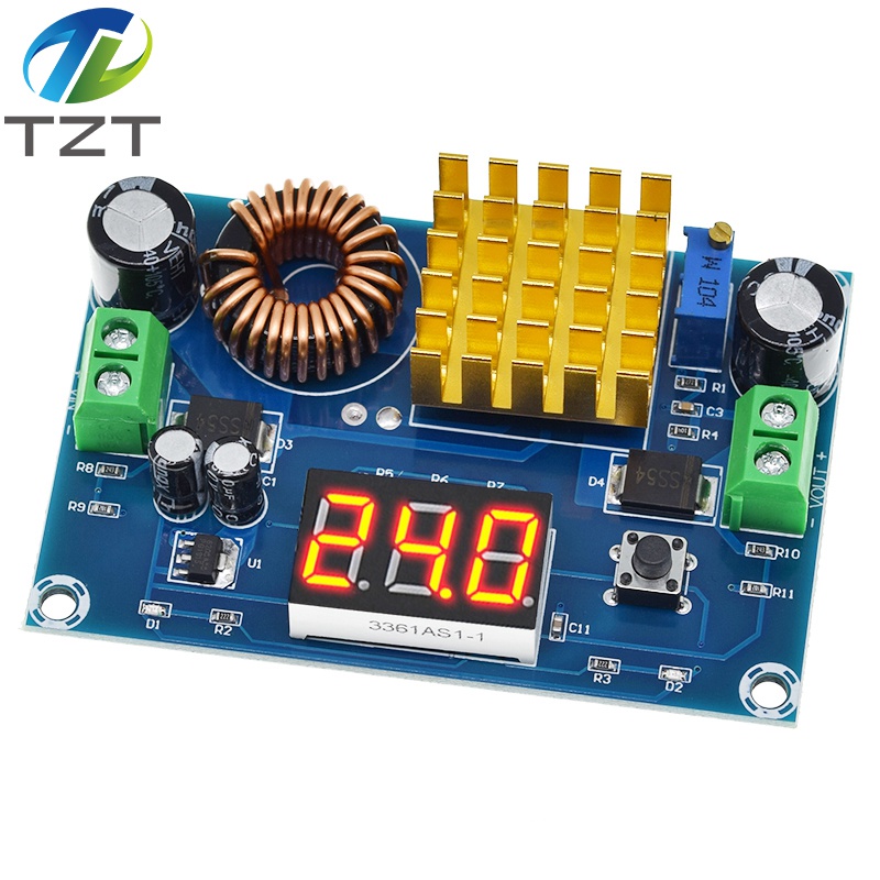 DC 3V-35V To DC 5V-45V Boost Module Digital Voltmeter DC-DC Step Up Module Boost Converter Board 5A Power Adjustable For Voltage