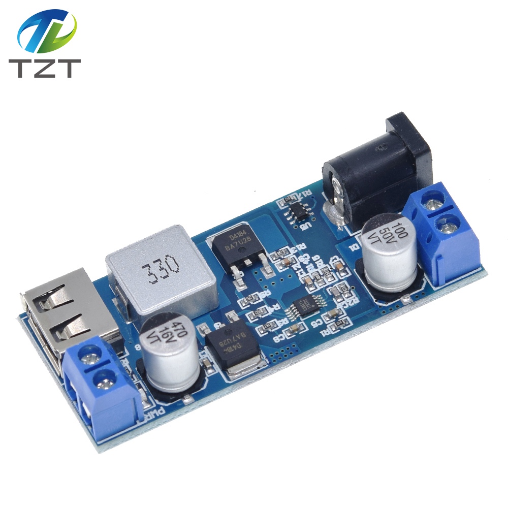 Replace LM2596S DC-DC 24V/12V To 5V 5A Step Down Power Supply Buck Converter Adjustable USB Step-down Charging Module For Phone