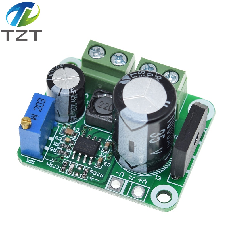 TZT AC-DC Buck Step-down Converter Adjustable Power Supply Module 2A AC 5-20V DC 5-32V Output 3.3-18V Regulated Rectifier Filter