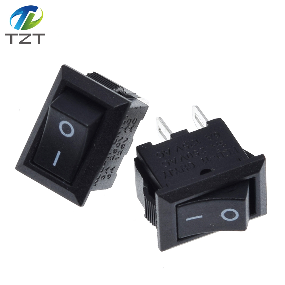 TZT  10*15mm SPST 2PIN ON/OFF G130 Boat Rocker Switch KCD11 3A/250V Car Dash Dashboard Truck RV ATV Home
