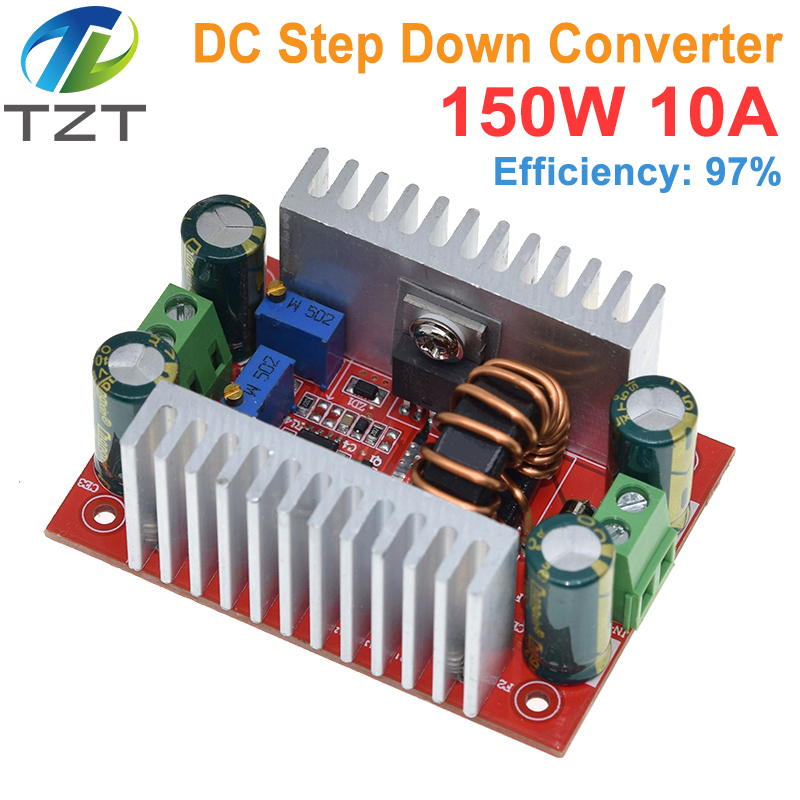 DC 150W 10A Step Down Converter Constant Current Power Supply LED Driver 5-40V To 1-36V Battery Charger With Indicator Regulator