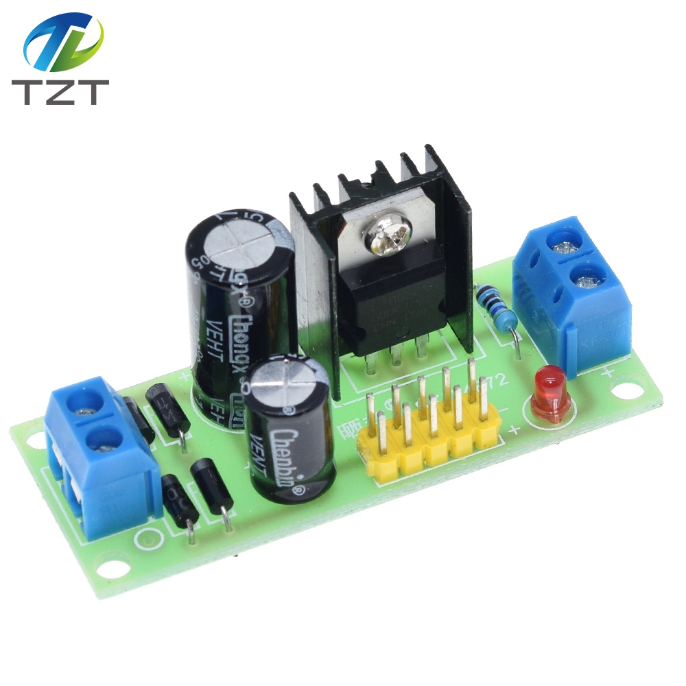 TZT L7805 LM7805 Step Down Converter Board 7.5V-20V To 5V Regulator Buck Power Supply Module For Arduino
