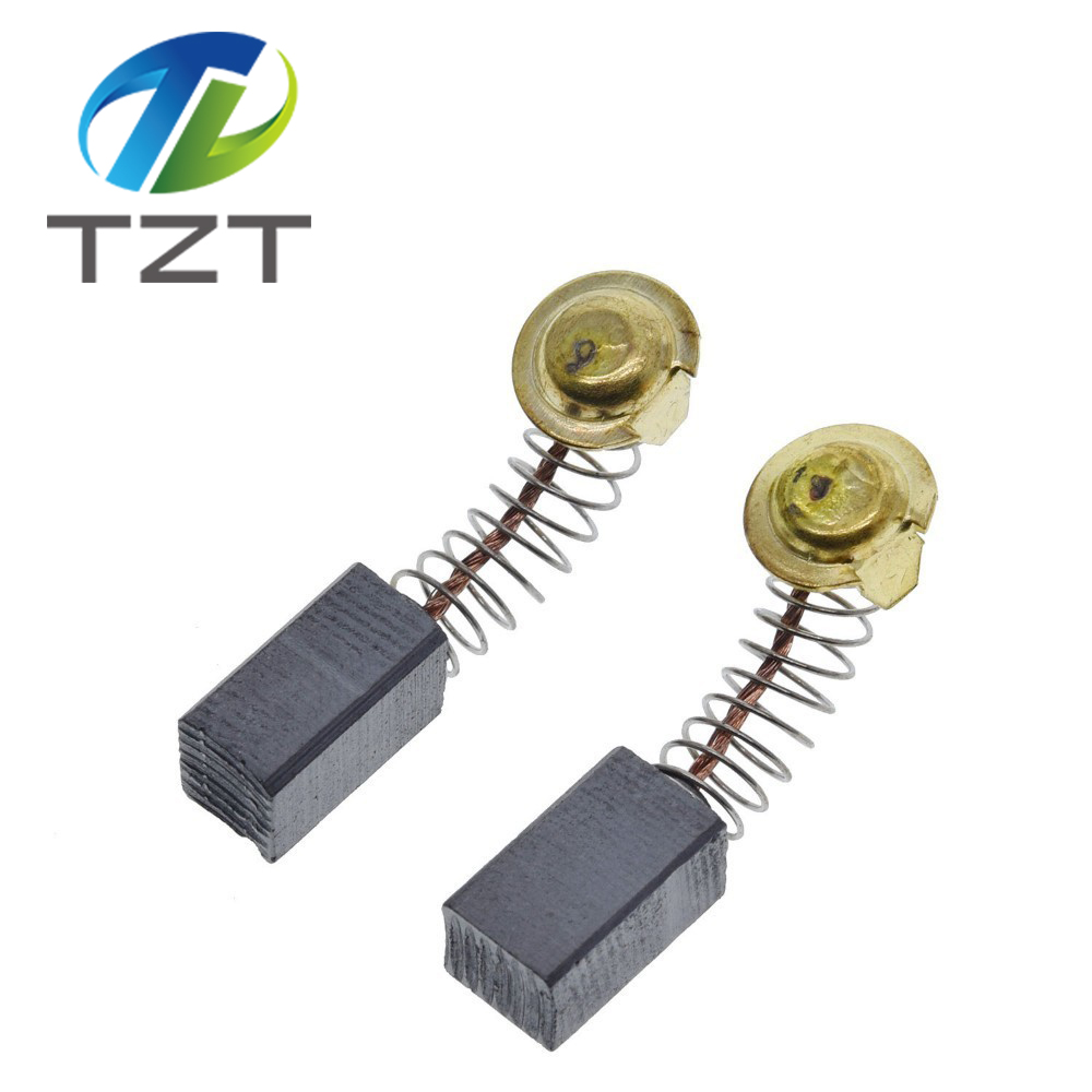 TZT 10 Pcs Mini Drill Electric Grinder Replacement Carbon Brushes Spare Parts For Electric Motors Dremel Rotary Tool 6.5x7.5x13.5mm