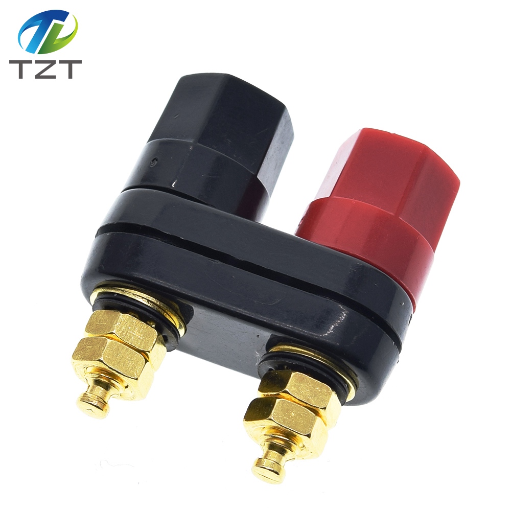 Quality Banana plugs Couple Terminals Red Black Connector Amplifier Terminal Binding Post Banana Speaker Plug Jack