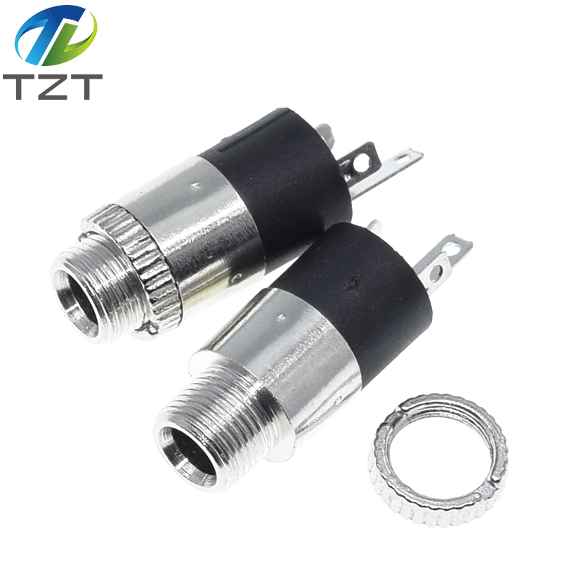 10Pcs PJ392 3.5MM Stereo Female Sockect Jack with Screw 3.5 Audio Headphone Connector PJ-392 Cylindrical Socket