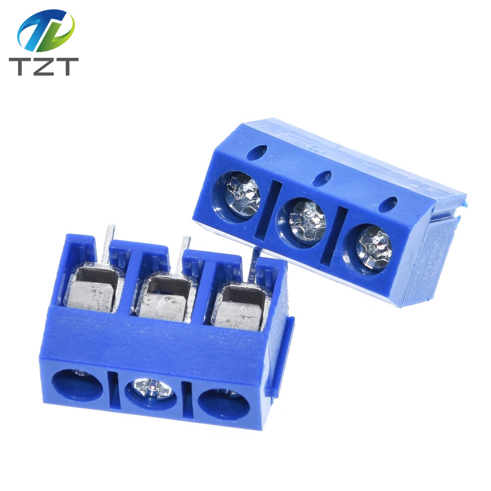 10pcs KF301-3P 301-3P 3P 3 Pin Plug-in Screw Terminal Block Connector 5.08mm Pitch  2 Pin Screw Terminal Block 5.08-301-3P