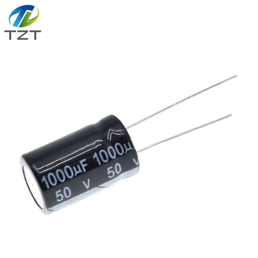 TZT 10pcs Aluminum electrolytic capacitor 1000uF 50V 13 * 20 mm frekuensi tinggi Radial Electrolytic kapasitor