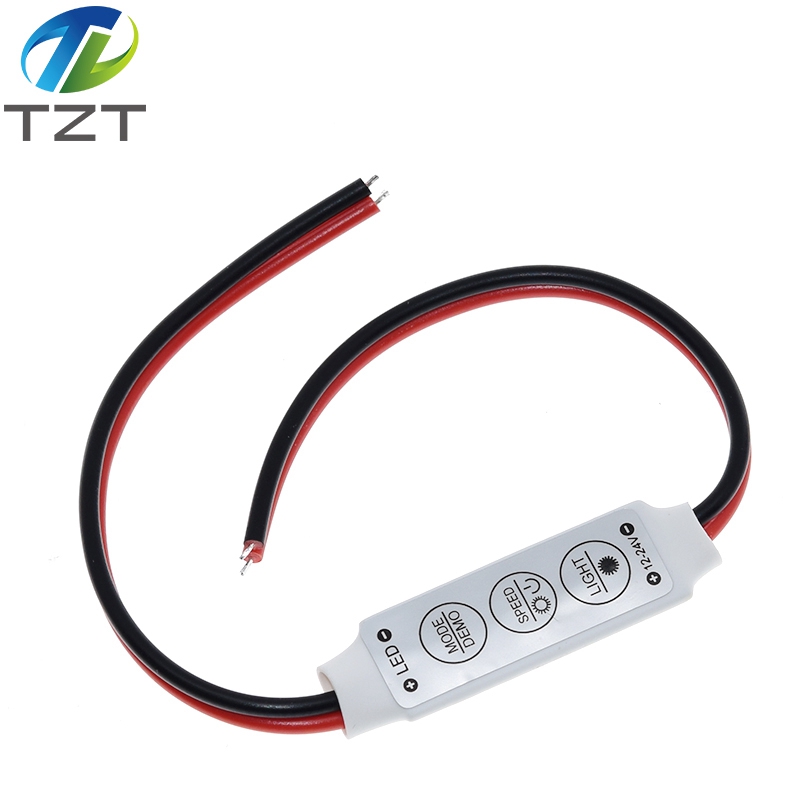 Dimmer LED Strip RGB Controller DC 12V 24V Mini Dimmer LED Single Color Controller for 5050 3528 5730 LED Strip Light
