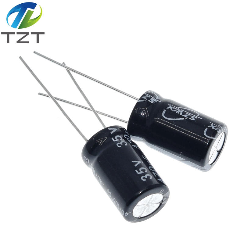 TZT 10PCS Higt quality 35V470UF 10*17mm 470UF 35V 10*17 Electrolytic capacitor