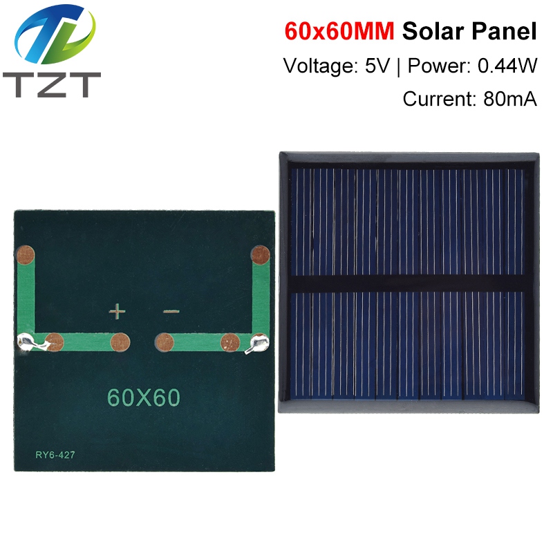 1PCS 60mm Solar Panel 5.5v 80ma 0.44W Mini Solar System DIY For Battery Cell Phone Chargers