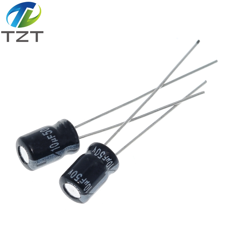 TZT 50PCS Higt quality 50V10UF 5*7mm 10UF 50V 5*7 Electrolytic capacitor