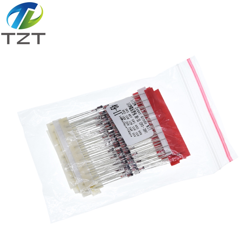 TZT 140PCS 1/2w 0.5W Zener Diode 3.3-30V 14values*10pcs=140pcs Assorted Assortment Set New electronic diy kit