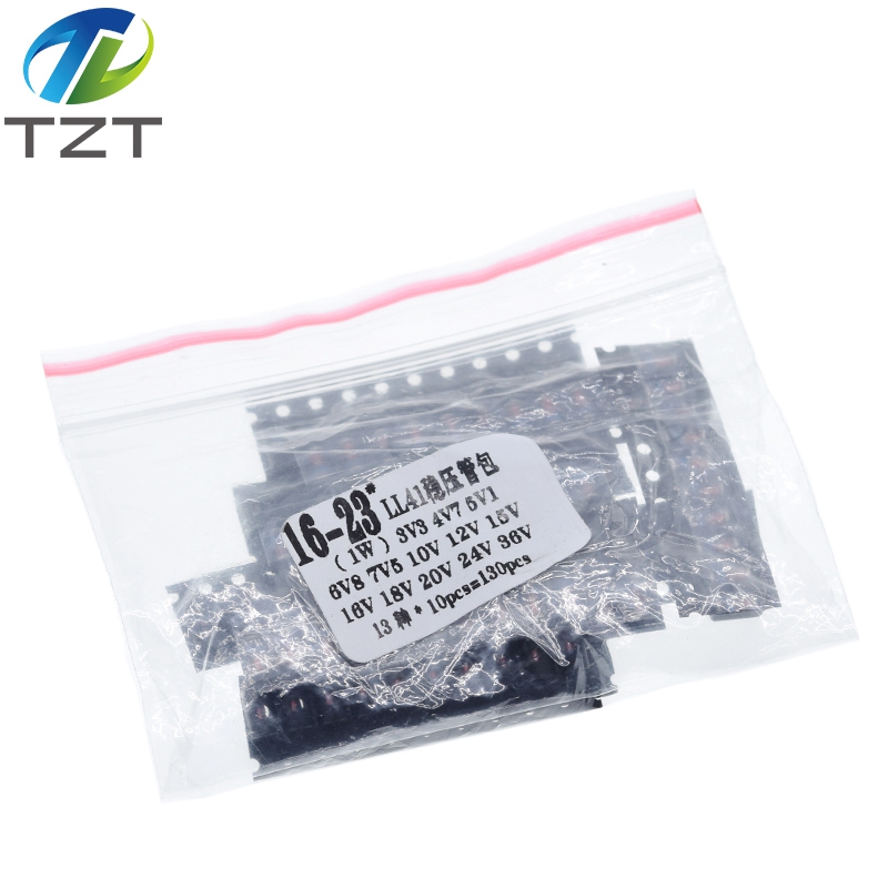 TZT LL41 SMD Zener diode KIT 1W 3V3-36V 13 kinds *10pcs= 130pcs ZM4728A ZM4732A ZM4733A ZM4737A ZM4740A ZM4742A ZM4744A ZM4745A