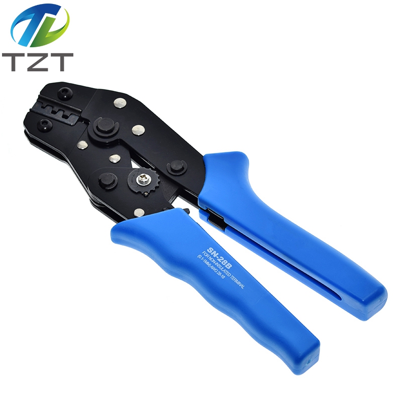 TZT SN-28B Pin Crimping Tool High-Carbon Steel Crimping Plier 2.54mm 3.96mm 28-18AWG Crimper 0.1-1.0mm Square dupont crimp tool