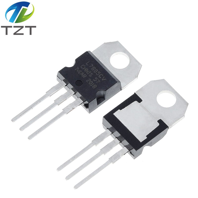 TZT lot New L7805CV voltage regulator TO-220 L7805 7805 5V POSITIVE VOLTAGE REGULATORS