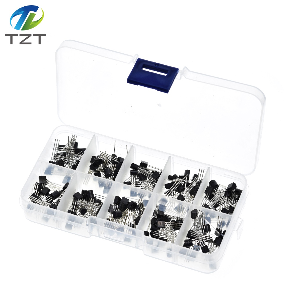 TZT BC337 BC327 2N2222 2N2907 2N3904 2N3906 S8050 S8550 A1015 C1815 10Values*20pcs=200PCS Transistors Pack Transistor kit TO-92