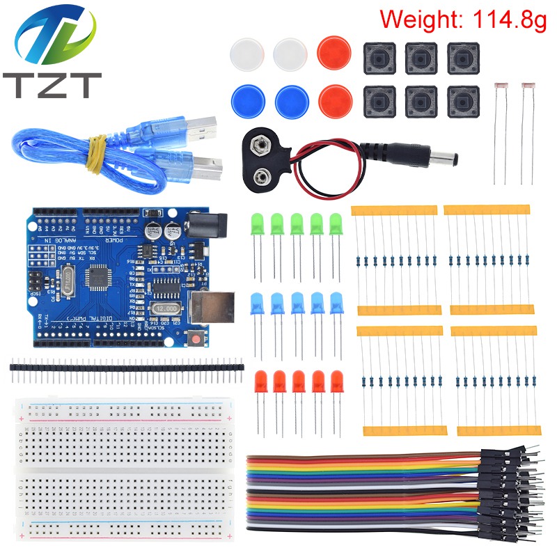 Starter Kit For UNO R3 Mini Breadboard LED Jumper Wire Button For Arduino Diy Kit School Education Lab