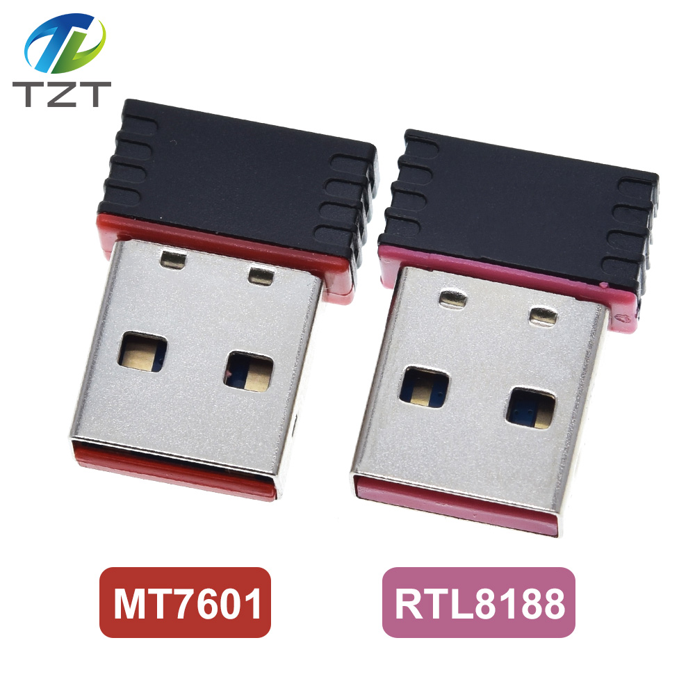 TZT MT7601 Mini USB Wifi Adapter 802.11n Antenna 150Mbps USB Wireless Receiver Dongle Network Card External Wi-Fi