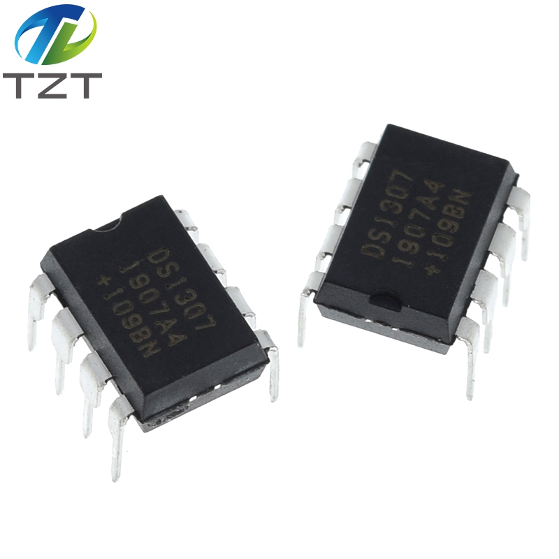 TZT 1pcs DS1307 1307 DIP-8 Real Time Clock 64x8 Serial I2C RTC new original