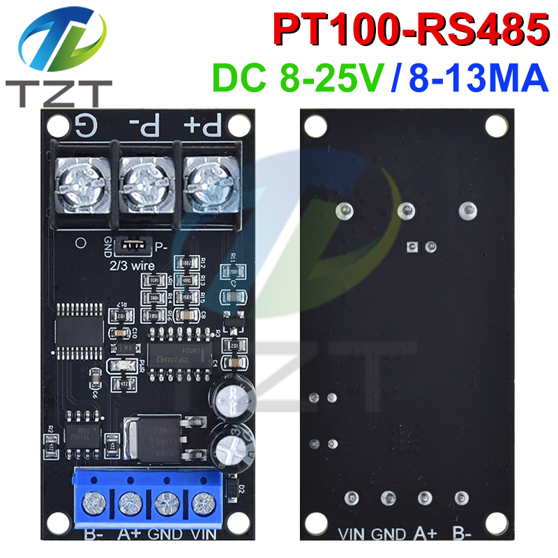 TZT PT100 Platinum Thermal Resistance RTD Temperature Sensor Transmitter RS485 MODUBS RTU Module
