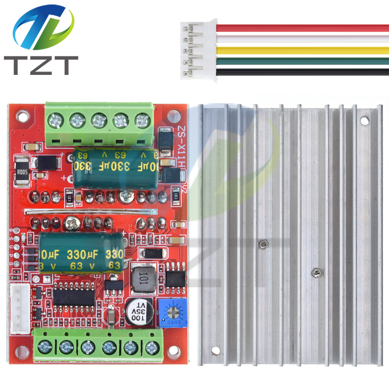 TZT DC 6-60V 400W BLDC Three Phase DC Brushless Motor Controller PWM Hall Motor Control Driver Board 12V 24V 48V